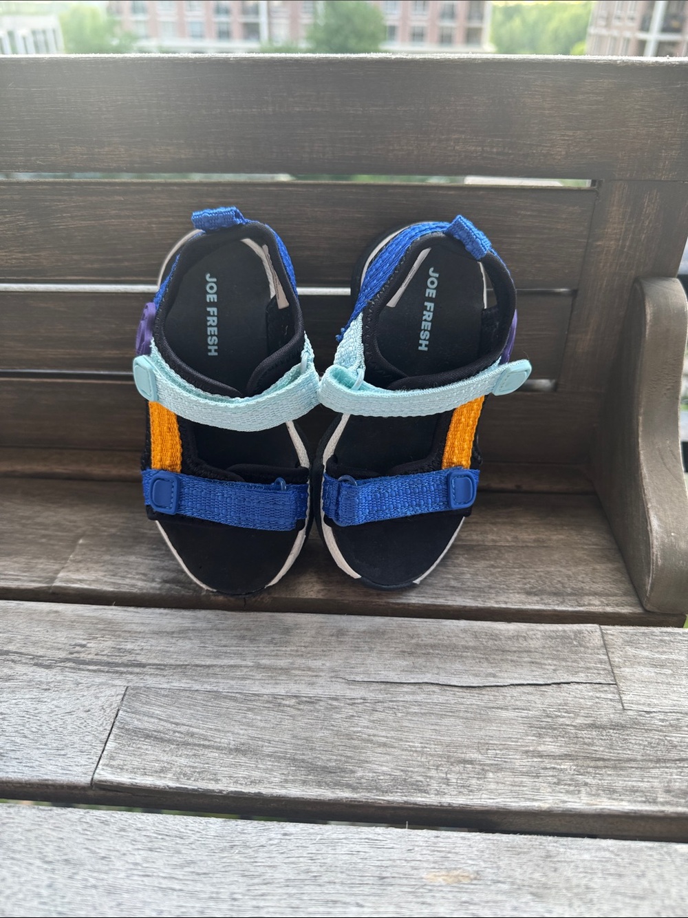 Joe Fresh Kids Blue, Aqua & Yellow Sport Sandals
